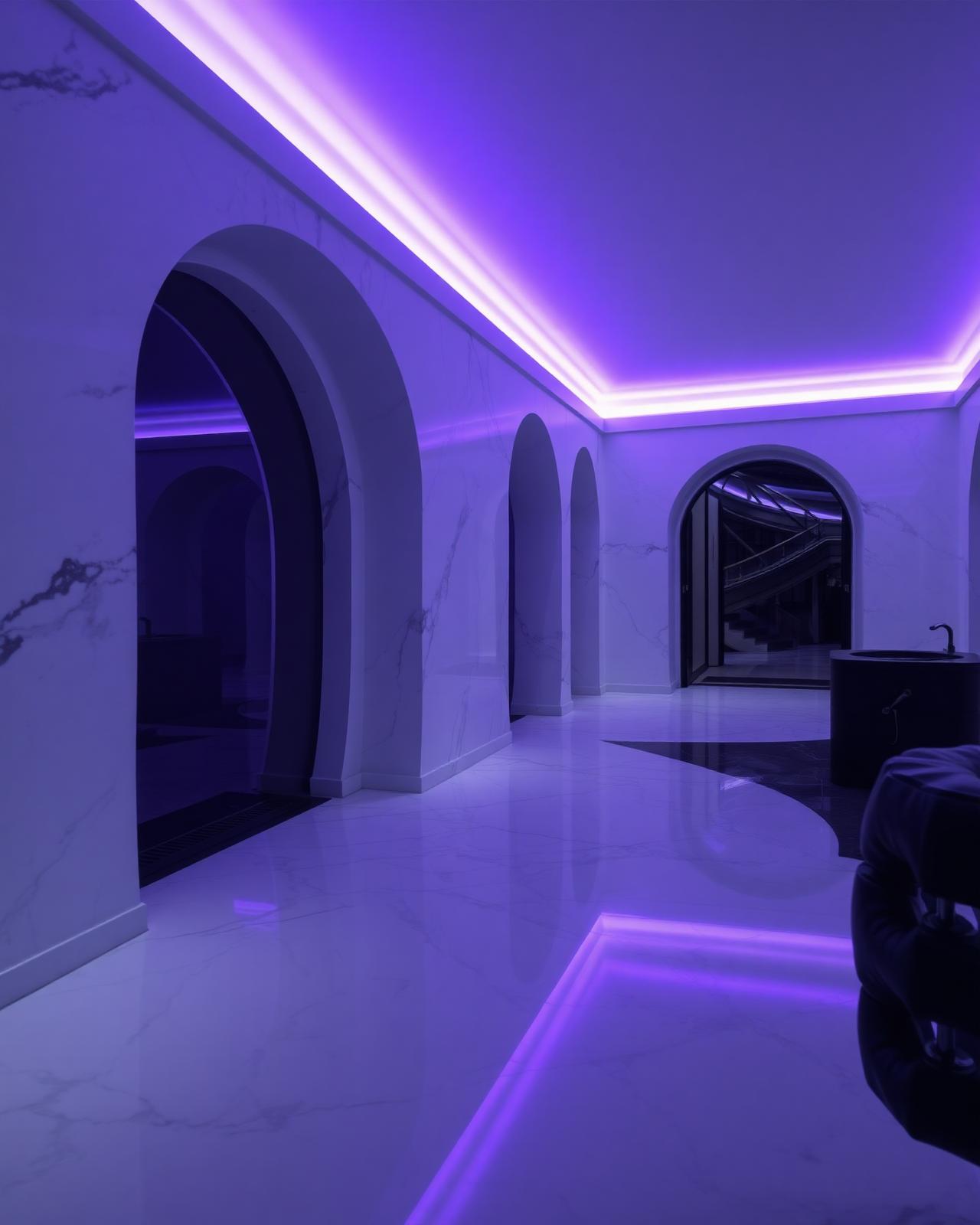 Architecture marbre violet